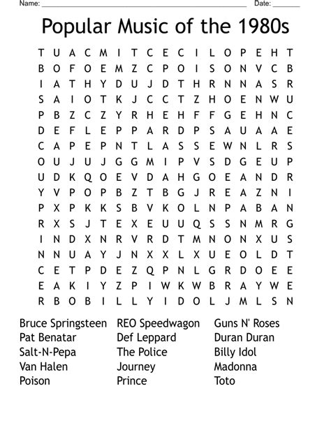 Pop Music Word Search Wordmint Word Search Music Printable Printable