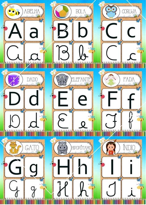 Alfabeto Quatro Tipos De Letras Colorido A At Z Pdf Elo