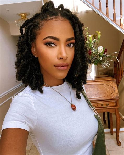 Short locs hairstyles short dreads natural hairstyles high top dreads short haircuts black brand name xtrend title xtrend butterfly locs crochet hair 12 inch short pre looped natural messy. How To Do Amazing Butterfly Locs - Emily CottonTop | Natural hair styles, Short natural hair ...