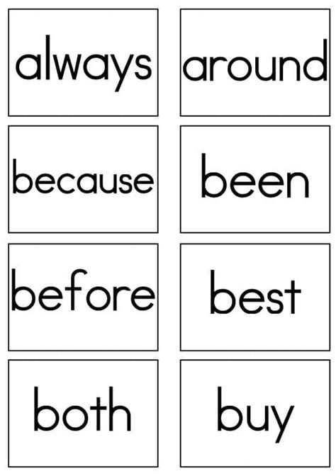 Dolch Second Grade Sight Words Flash Cards Free Fabulous And Printable