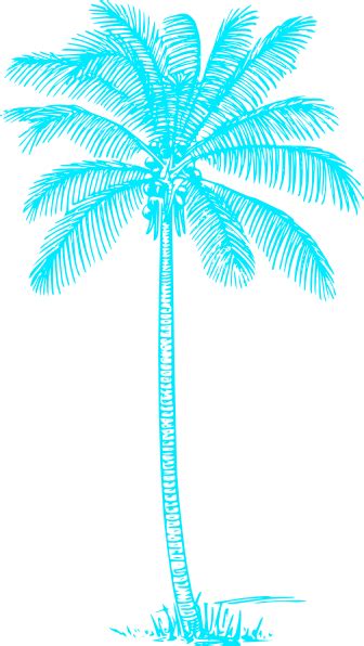 Blue Palm Tree Clip Art At Vector Clip Art Online Royalty