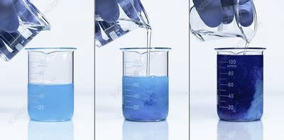 Ammonia reacts with copper sulfate - Stock Image - C043/4947 - Science ...