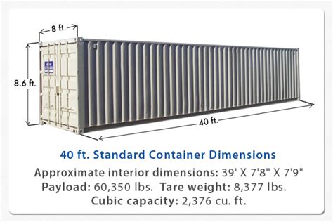 Tare Weight Of 40 Ft Container Blog Dandk