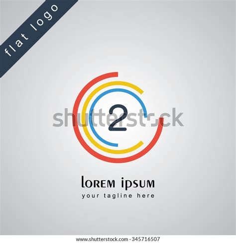 Two Circle Alphabet Logo Stock Vector Royalty Free 345716507