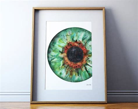 Iris Watercolor Print Abstract Eye Art Anatomy Art Etsy Watercolor