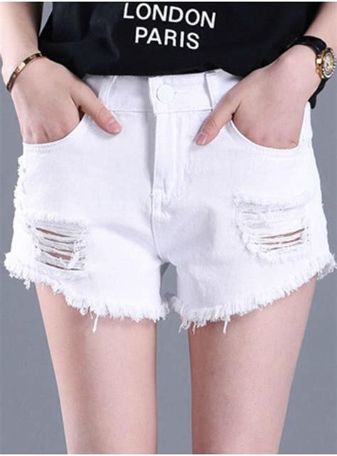 High Waist White Jeans Shorts Women Denim Jeans For Short Women Denim Shorts Women Womens Shorts