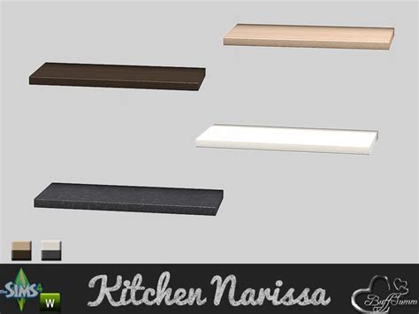 buffsumms kitchen narissa upper shelf shelves sims