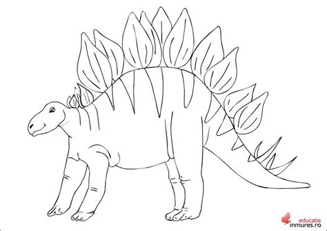 Planșă De Colorat Dinozaur Cu țepi