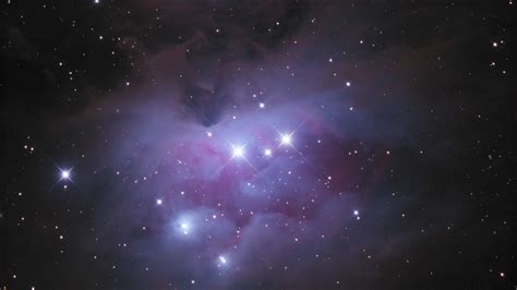 Purple Glare Glittering Nebula Stars Sky Space Galaxy 4k Hd Space