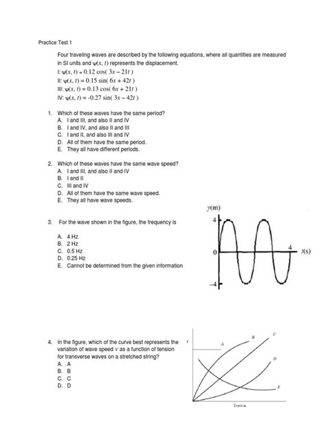 What is the wave's speed? Practice+Test+1 | Frequency | Waves