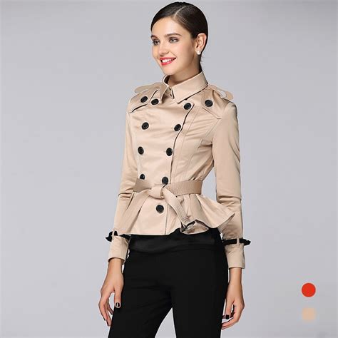 trench coat short spring waterfall runway dust coats women 2019 plus size double breasted female