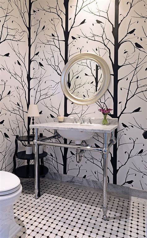 Always In Trend 20 Powder Rooms In Black And White Bathroom