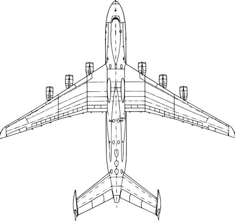 OnlineLabels Clip Art - top view - Antonov AN-225 [Mria]