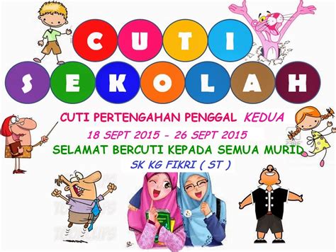 Pindaan dibahagikan kepada dua iaitu sekolah kumpulan a iaitu johor, kedah, kelantan dan terengganu manakala kumpulan b membabitkan melaka, negeri sembilan, pahang. SK KAMPUNG FIKRI (SG TONG), SETIU, TERENGGANU: Cuti ...