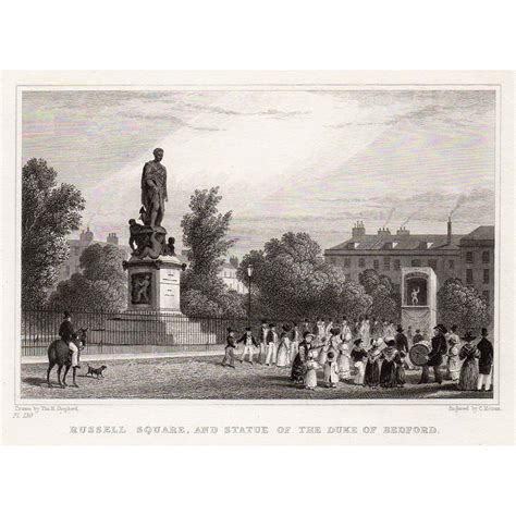 Russell Square And Statue Of Francis Russell 5th Of Duke Of Bedford