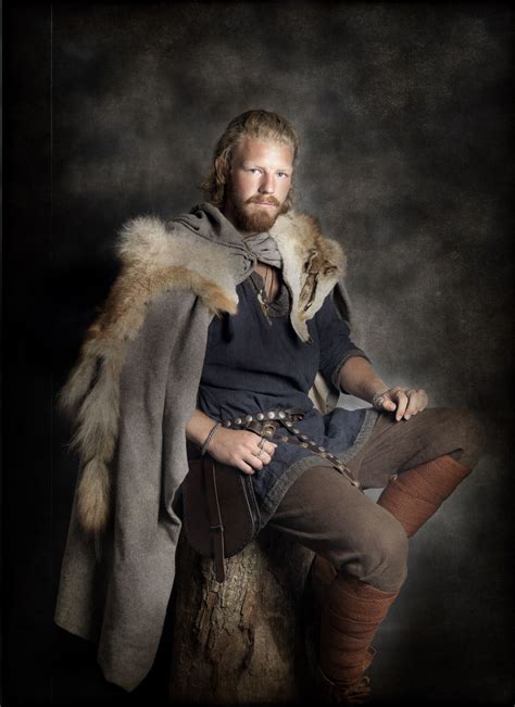 Modern Viking In Traditional Clothes Real Reenacted Photo Jim