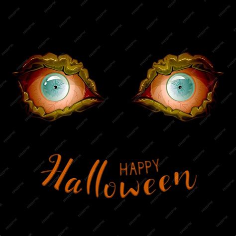 Premium Vector Scary Eyes For Halloween