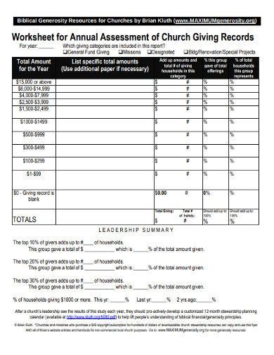 7 Church Giving Report Templates In Pdf