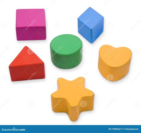Wooden Color Blocks And Shapes Stock Image Image Of Build Learn