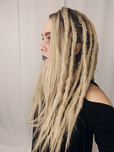 Ash Blonde Ombre Dreadlock Wig Front Lace Full Wig Etsy