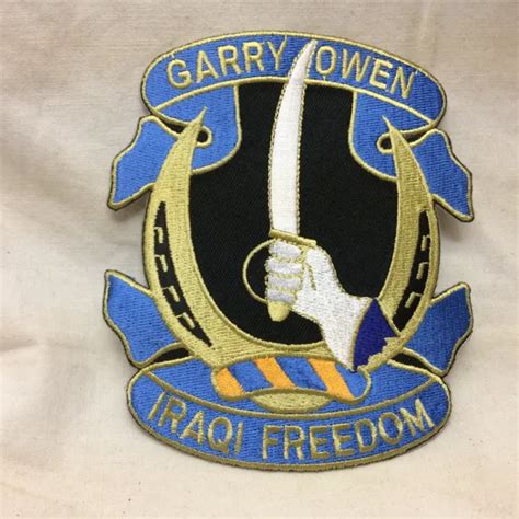 Military Patch Badge Army 7th Cavalry Regiment Garry Owen Iraqi Freedom