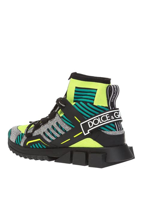 Dolce And Gabbana Synthetic Sorrento High Top Sneakers In Green For Men
