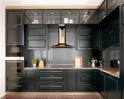Modern Kitchen Cabinet Black 29 Beautiful Black Kitchen Cabinet Ideas