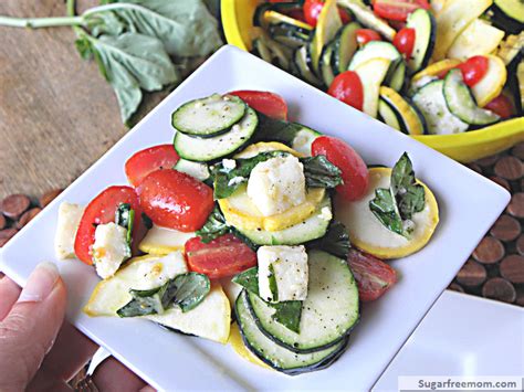 All images in this answer from wikimedia commons. Raw Zucchini Squash Caprese Salad