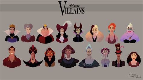 disney villains collection work in progress by mariooscargabriele on deviantart disney