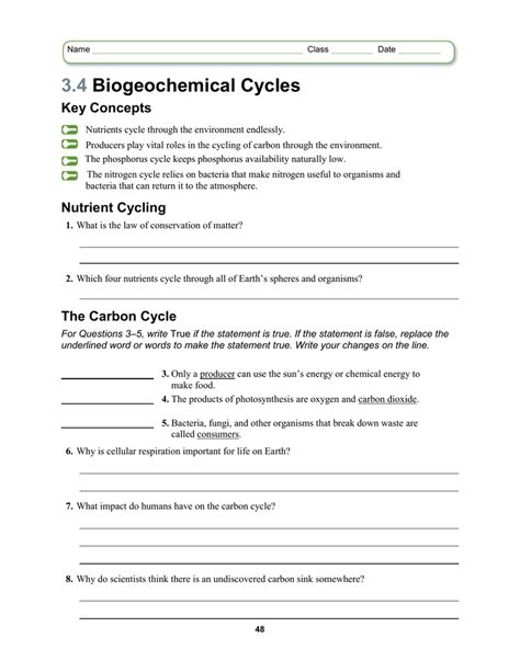 Study the c cycle, then run key points at this website (on top bar), . Biogeochemical Cycles Webquest Key - Biogeochemical Cycles ...
