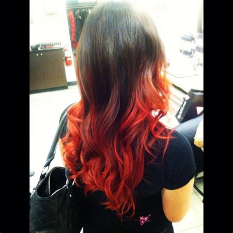 Red Ombre Done By Maria At Dino Palmieri Salon In Beachwood So