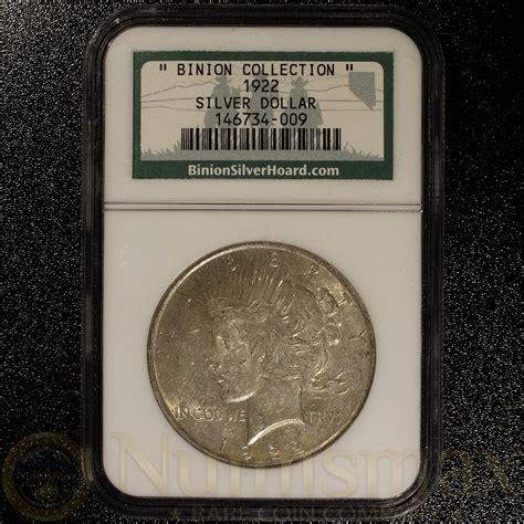 1922 Peace Silver Dollar Ngc Binion Collection Numismax