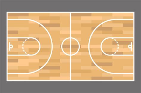 Premium Vector Basketball Court Illustration Vector In Flat Design