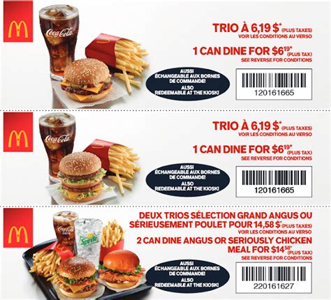Find the latest coupon codes and discounts for may 2021 on hotdeals.com. Coupons Mcdonald en 2019 au Québec | Coupons au Québec