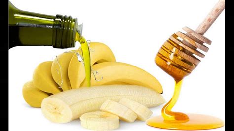 Home Remedy Banana Curd Honey And Olive Oil Mask Helps To Straighten Your Hair Naturally Youtube