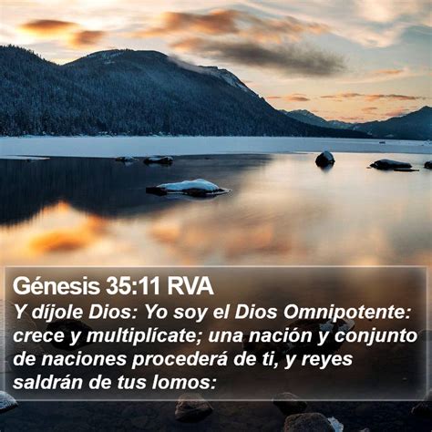 Génesis 3511 Rva Y Díjole Dios Yo Soy El Dios Omnipotente Crece