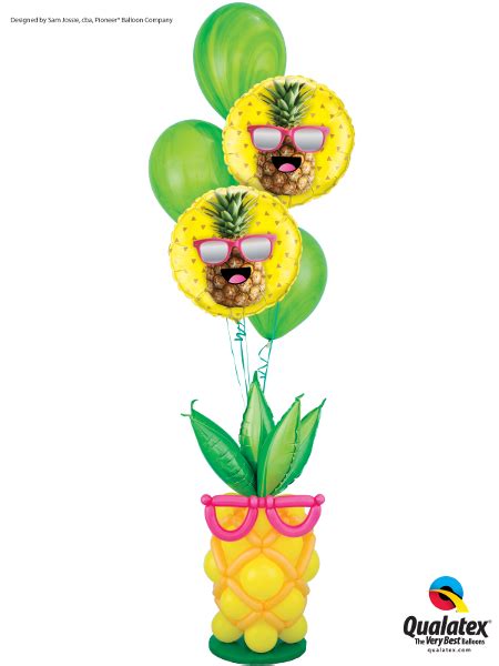 Nerdy Pineapple Balloon Decorations Balloons Tropical Party