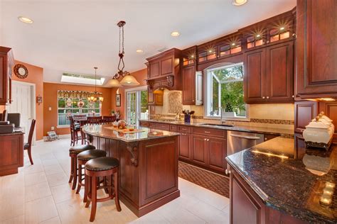 Home cabinet is long islands number one source for kitchen and bath cabinetry. Dark Cherry Kitchen Cabinets - Traditional - Kitchen - New York - by Design Line Kitchens
