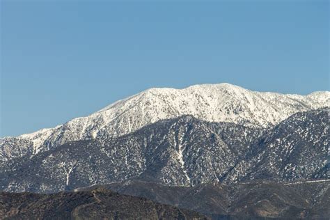 Snowcapped San Gorgonio Mountain Stock Photo Image Of Formation