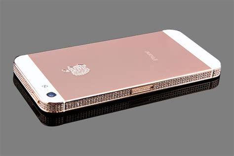 Iphone 5s White Rose Gold And Stones