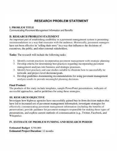 Free 11 Research Problem Statement Samples Marketing Quantitative