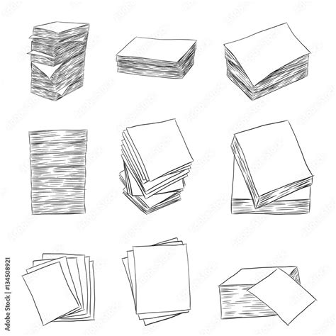 How To Draw A Stack Of Papers