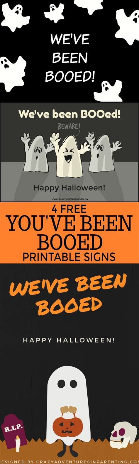 4 Free Youve Been Booed Printable Signs For Halloween Youve Been