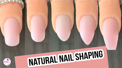 shaping natural nails squoval round oval almond coffin paola ponce nails