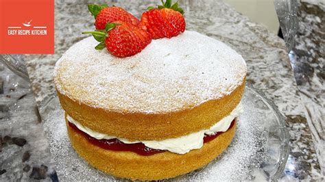 How To Easy Classic Victoria Sponge Cake Recipe Youtube