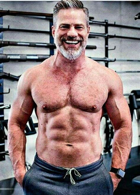 Handsome Older Men Scruffy Men Muscles Dad Bods Men With Grey Hair