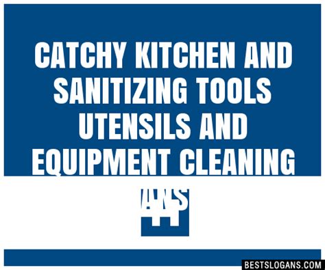 Catchy Kitchen And Sanitizing Tools Utensils And Equipment