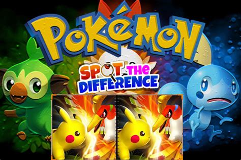 Pokemon Spot The Difference Anime Games