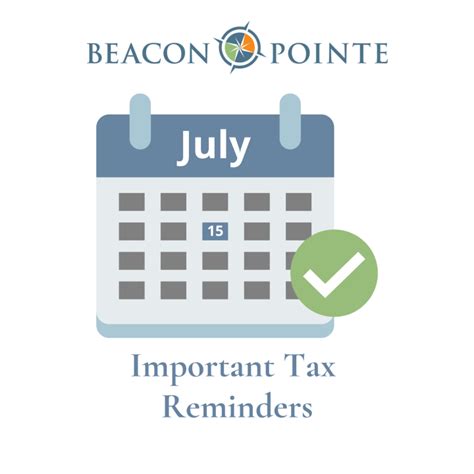 Important Tax Reminders Beacon Pointe Advisors