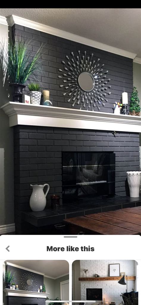 Pin By Nancy Hershey On Fireplace Painted Brick Fireplaces Living